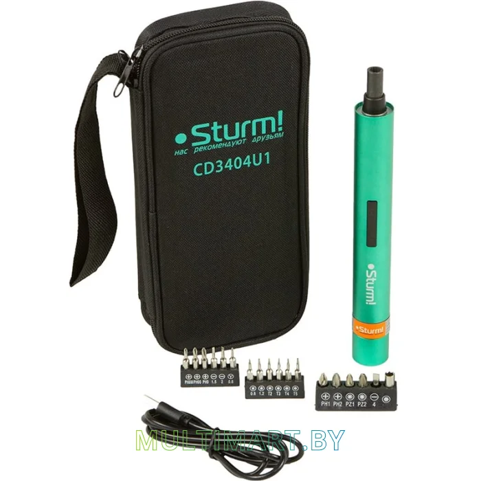 Электроотвертка Sturm CD3404U1 (оснастка, сумка)